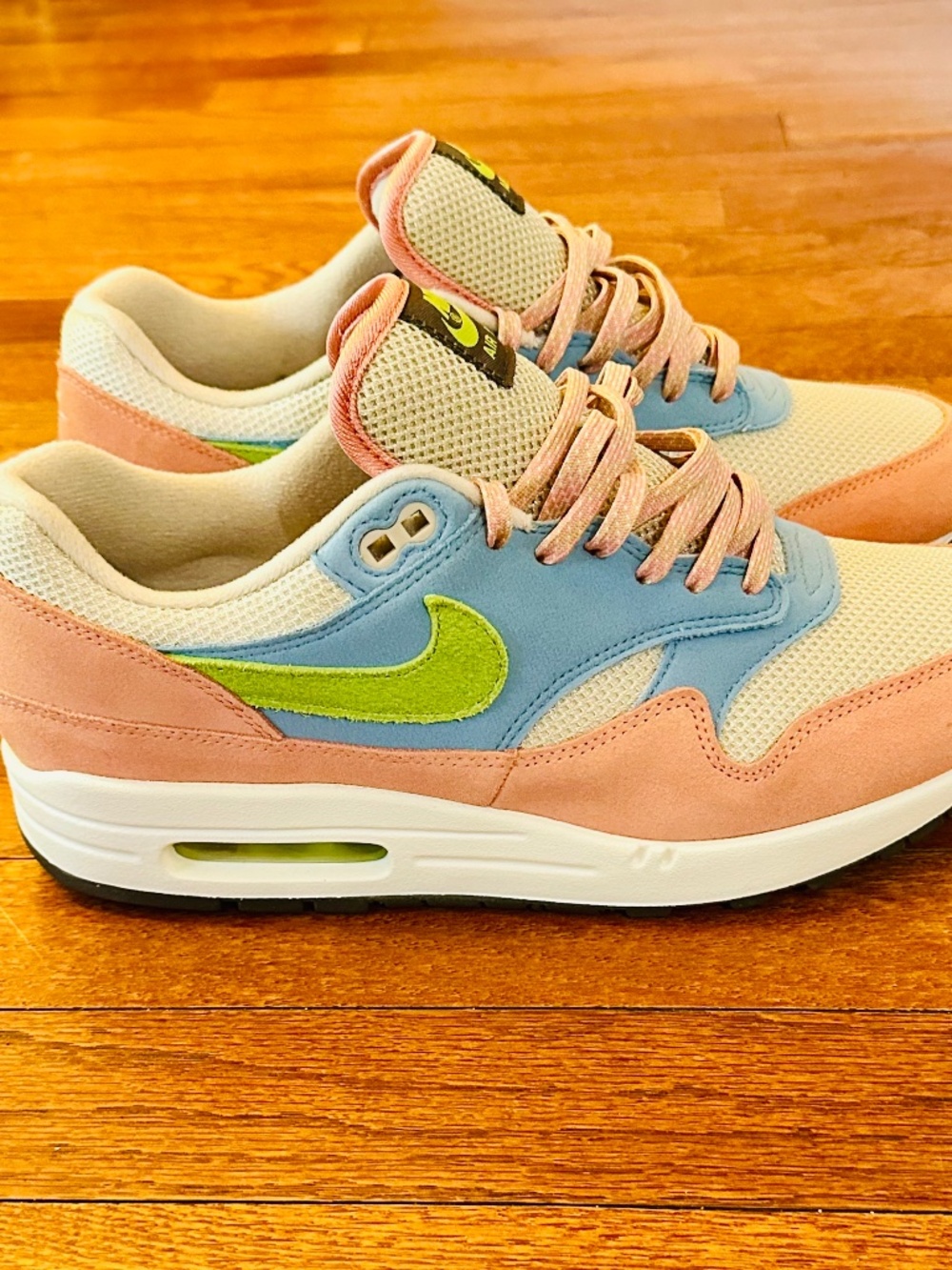 Nike Air Max 1 Sneakers Men’s Size 9.5 Pastel Pink Blue Green DV3196-800